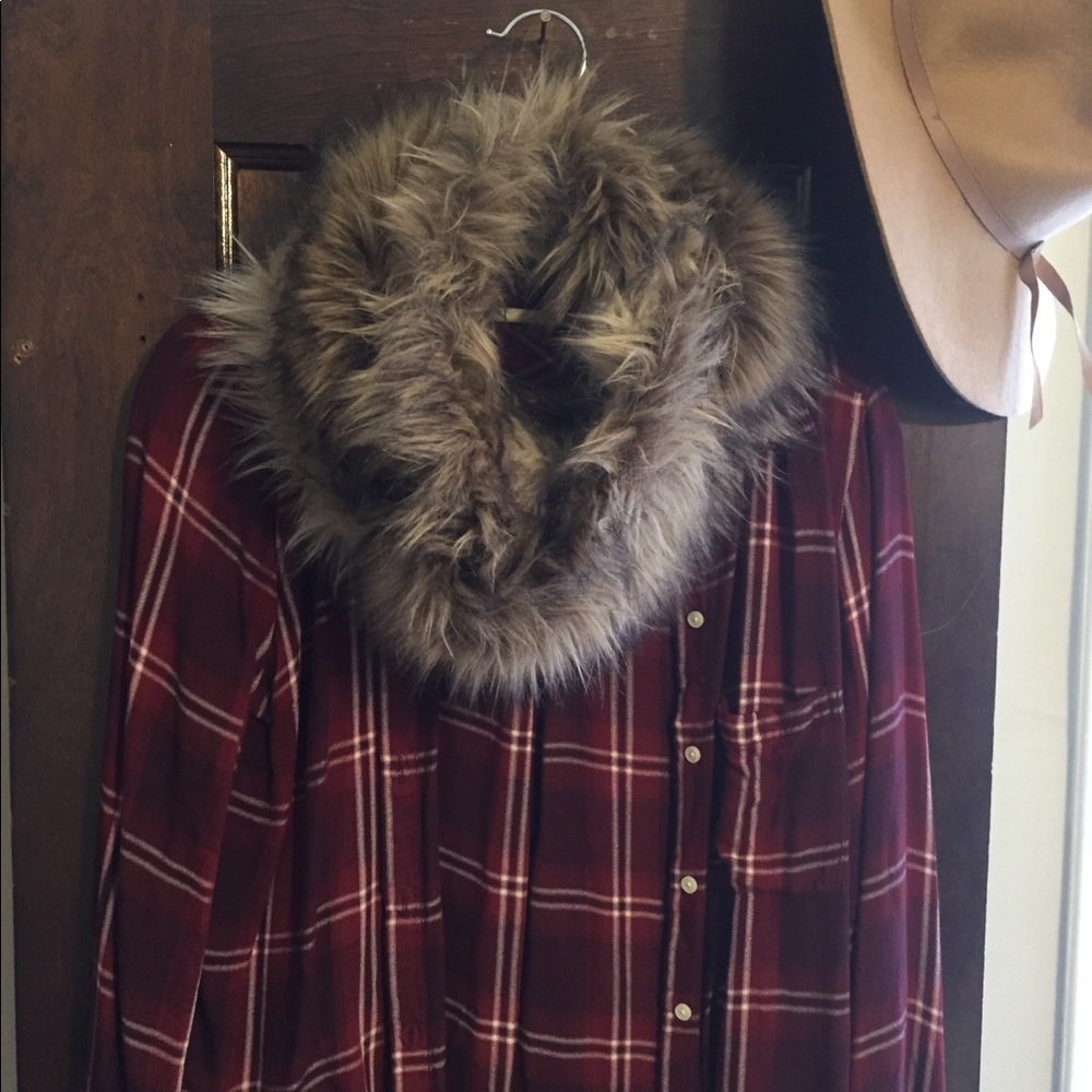 Faux Fur infinity scarf